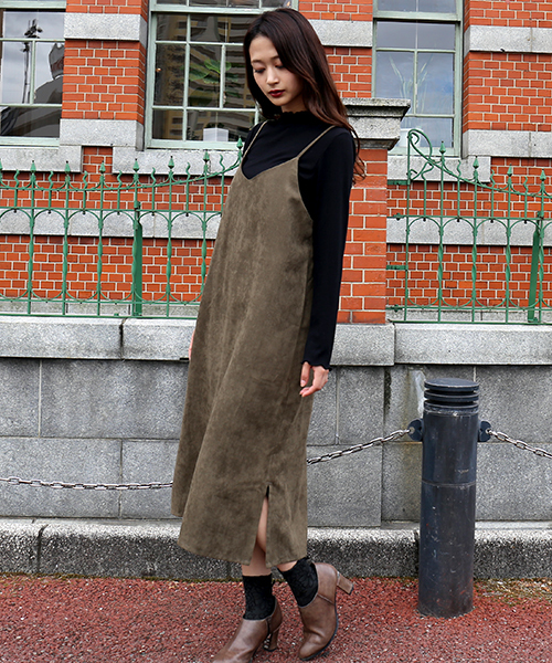 n'ee-ne（ネーネ）の「ジャンパースカート（ジャンパースカート・レディース・ブラウン/カーキ・M/L）」の15枚目の写真