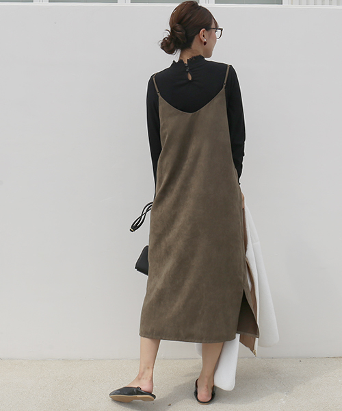 n'ee-ne（ネーネ）の「ジャンパースカート（ジャンパースカート・レディース・ブラウン/カーキ・M/L）」の17枚目の写真