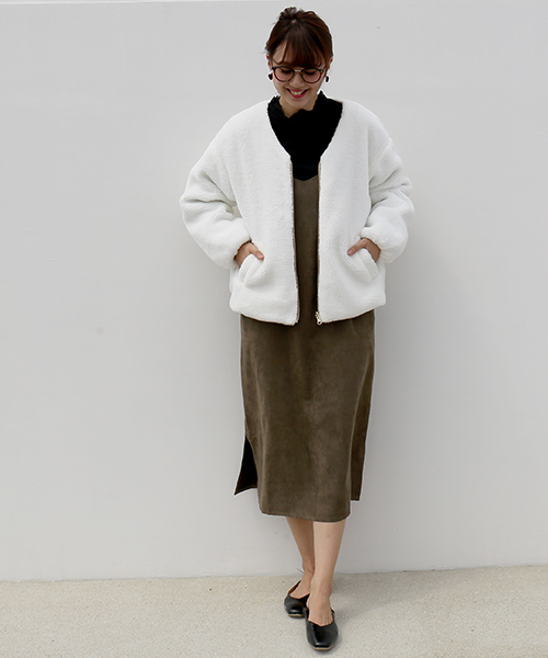 n'ee-ne（ネーネ）の「ジャンパースカート（ジャンパースカート・レディース・ブラウン/カーキ・M/L）」の19枚目の写真