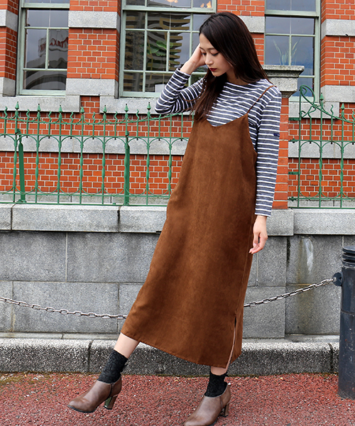 n'ee-ne（ネーネ）の「ジャンパースカート（ジャンパースカート・レディース・ブラウン/カーキ・M/L）」の20枚目の写真