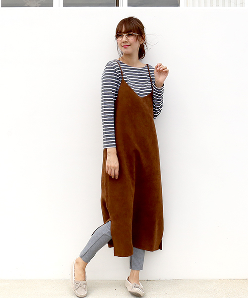 n'ee-ne（ネーネ）の「ジャンパースカート（ジャンパースカート・レディース・ブラウン/カーキ・M/L）」の22枚目の写真