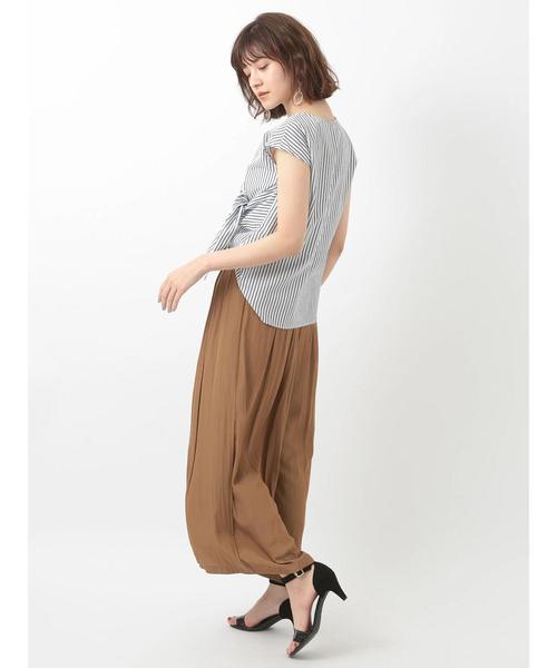 YECCA VECCA（イェッカヴェッカ）の「シルキーギャザーワイドパンツ ●（その他パンツ・レディース・ライトグレー/ネイビー/ブラウン/サックスブルー・FREE）」の14枚目の写真