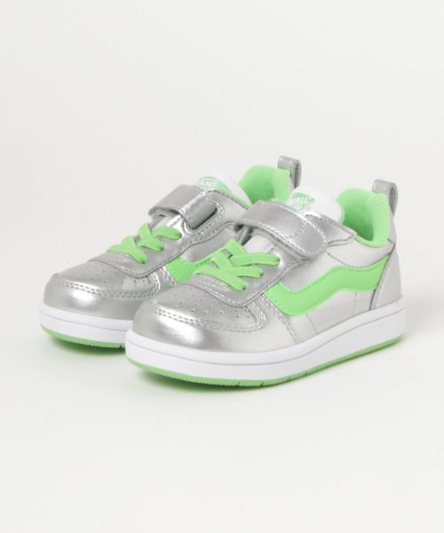 VANS(バンズ)の「キッズ VANS ヴァンズ LENG(15-22) V2003K SILVER/N.GREEN(スニーカー・キッズ・シルバー系その他・16/17/18/20/22.0cm/19/21/15 )」の1枚目の写真
