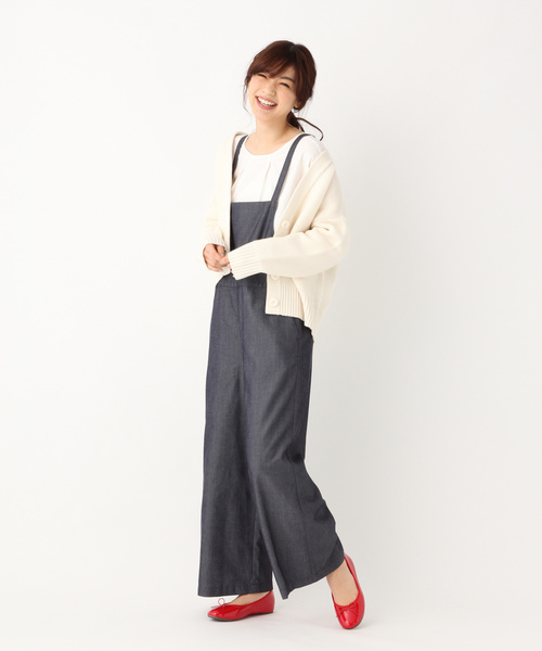 GLOBAL WORK（グローバルワーク）の「エプロンキャミサロペット/821271（サロペット/オーバーオール・レディース・ブラック/ベージュ/グレー/ネイビー・MEDIUM/LARGE）」の6枚目の写真