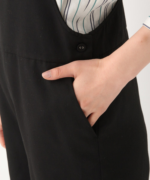 GLOBAL WORK（グローバルワーク）の「エプロンキャミサロペット/821271（サロペット/オーバーオール・レディース・ブラック/ベージュ/グレー/ネイビー・MEDIUM/LARGE）」の8枚目の写真