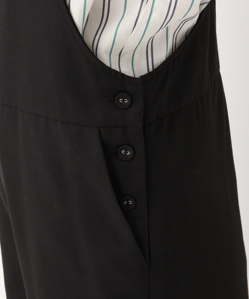 GLOBAL WORK（グローバルワーク）の「エプロンキャミサロペット/821271（サロペット/オーバーオール・レディース・ブラック/ベージュ/グレー/ネイビー・MEDIUM/LARGE）」の5枚目の写真