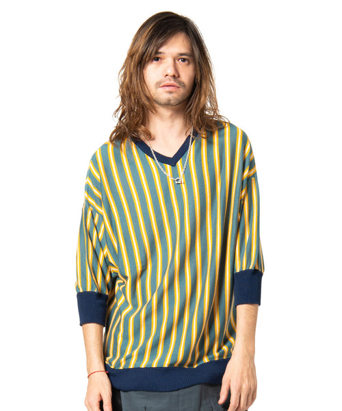 glamb�i�O�����j�́uCoen big stripe knit / �R�[�G���r�b�O�X�g���C�v�j�b�g�i�j�b�g/�Z�[�^�[�j�v�b�C�G���[