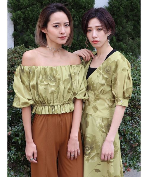 MURUA（ムルーア）の「ドリーフラワーガウンワンピース（ワンピース・レディース・ブラウン/マスタード・FREE）」の18枚目の写真