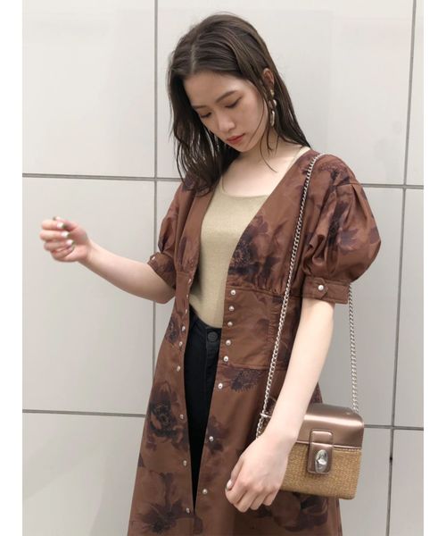 MURUA（ムルーア）の「ドリーフラワーガウンワンピース（ワンピース・レディース・ブラウン/マスタード・FREE）」の19枚目の写真