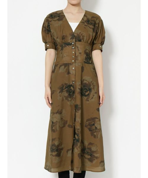 MURUA（ムルーア）の「ドリーフラワーガウンワンピース（ワンピース・レディース・ブラウン/マスタード・FREE）」の11枚目の写真