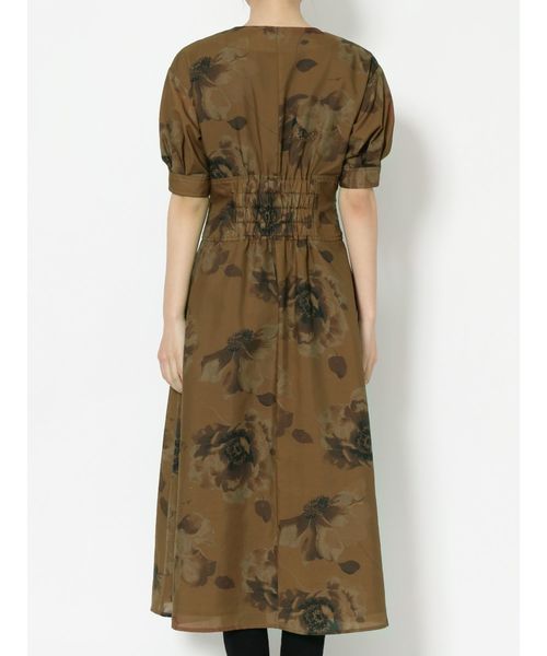 MURUA（ムルーア）の「ドリーフラワーガウンワンピース（ワンピース・レディース・ブラウン/マスタード・FREE）」の5枚目の写真