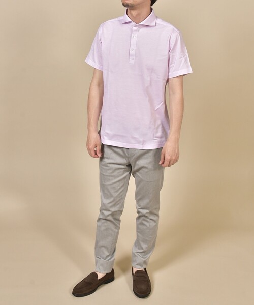SHIPS(シップス)の「SHIPS: 【ALBINI】I cotoni カノコ ショートスリーブ ポロシャツ(ポロシャツ・メンズ・スカイブルー/ネイビー/レッド/カーキ/ブルー/グリーン/ピンク/ライトグリーン/ライトグレー・SMALL/MEDIUM/LARGE/X-LARGE/XX-LARGE)」の21枚目の写真