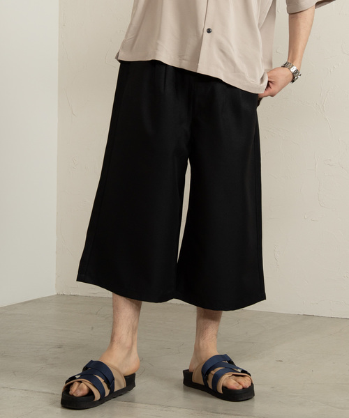 WEGO(ウィゴー)の「WEGO/ガウチョスラックス(スラックス・メンズ・ブラック・SMALL/MEDIUM/LARGE)」の1枚目の写真