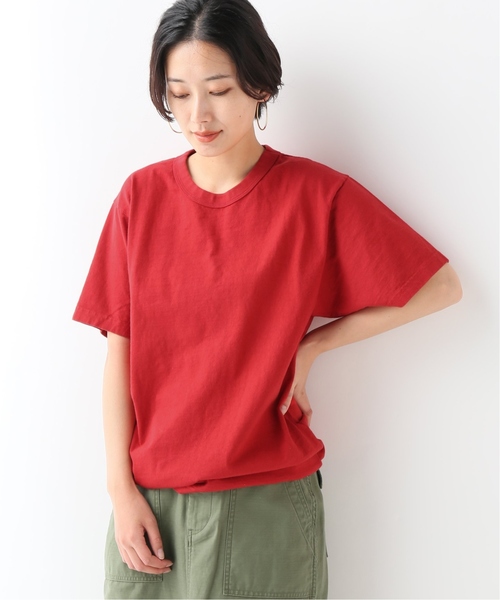 JOURNAL STANDARD relume(ジャーナルスタンダード レリューム)の「【LA APPAREL / ロサンゼルスアパレル】8.5oz ShortSleeve Binding GDT:Tシャツ(Tシャツ/カットソー)」|レッド