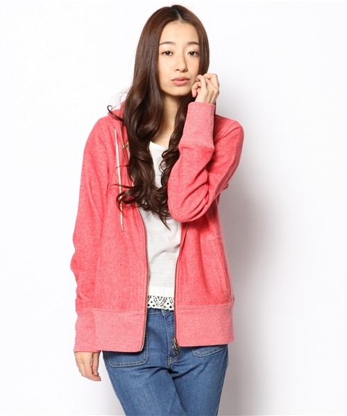 NANO universe（ナノユニバース）の「Champion/NU別注リバースウィーブ  フルジップカラーパーカー（パーカー・レディース・アイボリー/ネイビー/ブルー/レッド/グレー・MEDIUM）」の11枚目の写真