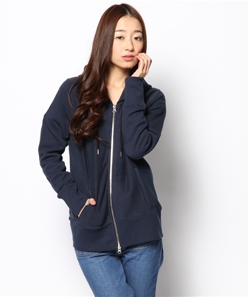 NANO universe（ナノユニバース）の「Champion/NU別注リバースウィーブ  フルジップカラーパーカー（パーカー・レディース・アイボリー/ネイビー/ブルー/レッド/グレー・MEDIUM）」の18枚目の写真