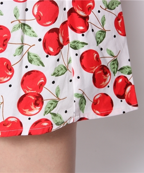 WEGO（ウィゴー）の「WEGO/チェリー柄ノースリーブワンピース