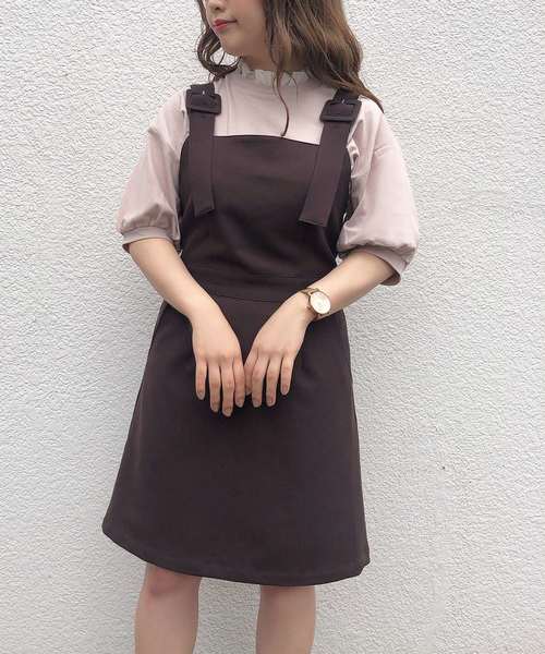 one after another NICE CLAUP（ワンアフターアナザーナイスクラップ）の「異素材フリル 衿トップス（Tシャツ/カットソー・レディース・ベージュ/アイボリー/モカ・FREE）」の8枚目の写真