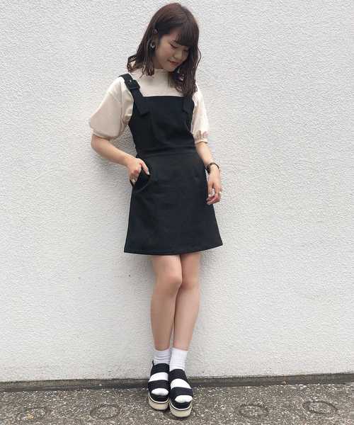 one after another NICE CLAUP（ワンアフターアナザーナイスクラップ）の「異素材フリル 衿トップス（Tシャツ/カットソー・レディース・ベージュ/アイボリー/モカ・FREE）」の9枚目の写真