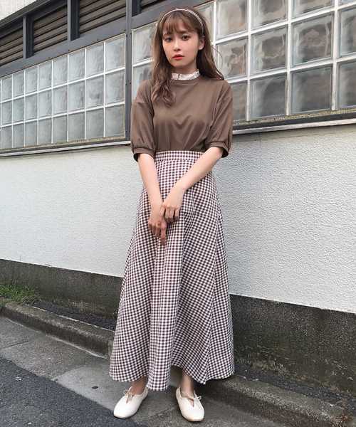 one after another NICE CLAUP（ワンアフターアナザーナイスクラップ）の「異素材フリル 衿トップス（Tシャツ/カットソー・レディース・ベージュ/アイボリー/モカ・FREE）」の13枚目の写真