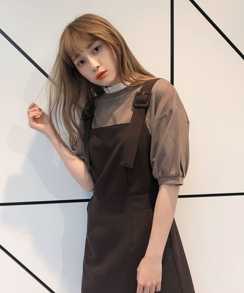 one after another NICE CLAUP（ワンアフターアナザーナイスクラップ）の「異素材フリル 衿トップス（Tシャツ/カットソー・レディース・ベージュ/アイボリー/モカ・FREE）」の14枚目の写真