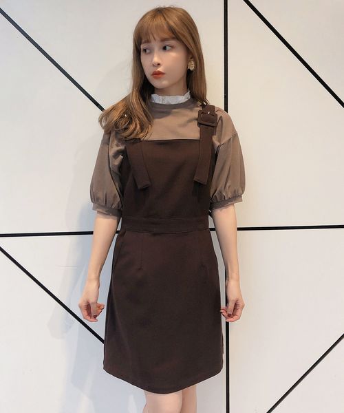 one after another NICE CLAUP（ワンアフターアナザーナイスクラップ）の「異素材フリル 衿トップス（Tシャツ/カットソー・レディース・ベージュ/アイボリー/モカ・FREE）」の15枚目の写真