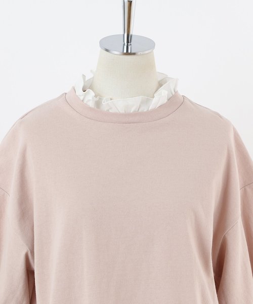 one after another NICE CLAUP（ワンアフターアナザーナイスクラップ）の「異素材フリル 衿トップス（Tシャツ/カットソー・レディース・ベージュ/アイボリー/モカ・FREE）」の17枚目の写真