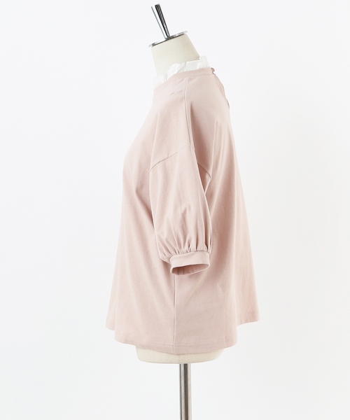 one after another NICE CLAUP（ワンアフターアナザーナイスクラップ）の「異素材フリル 衿トップス（Tシャツ/カットソー・レディース・ベージュ/アイボリー/モカ・FREE）」の19枚目の写真