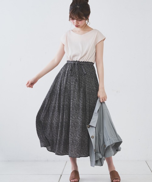 natural couture(ナチュラルクチュール)の「前後2WAYドッキングワンピース(ワンピース・レディース・アイボリー/ブラック/モカ/ミント・FREE)」の5枚目の写真