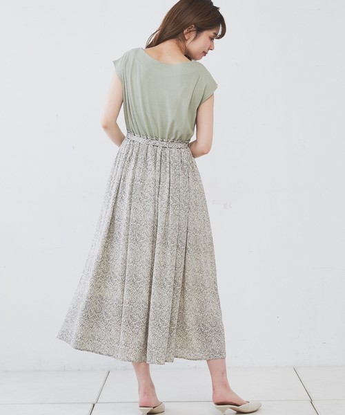 natural couture(ナチュラルクチュール)の「前後2WAYドッキングワンピース(ワンピース・レディース・アイボリー/ブラック/モカ/ミント・FREE)」の20枚目の写真