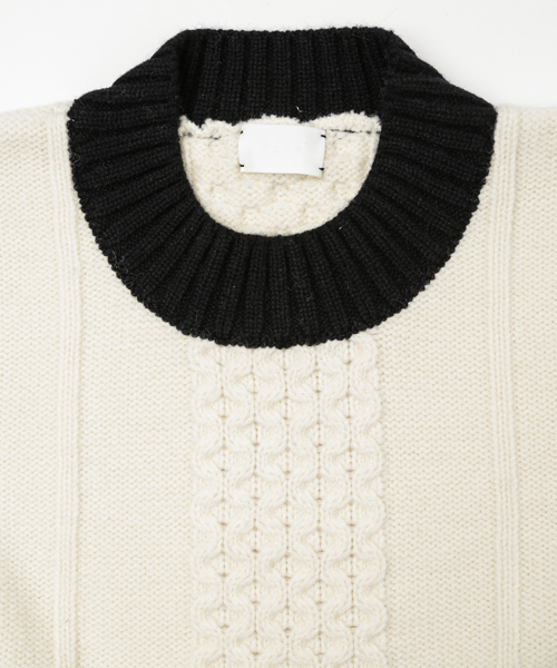 mame（マメ）の「KNIT（ニット/セーター・レディース・ホワイト/ブルー・1）」の7枚目の写真