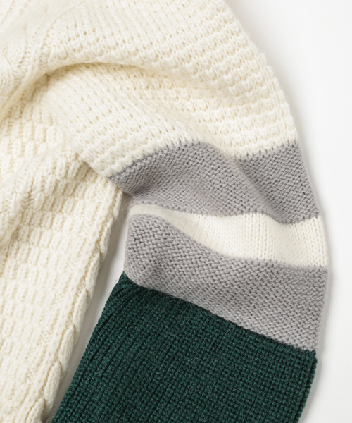 mame（マメ）の「KNIT（ニット/セーター・レディース・ホワイト/ブルー・1）」の8枚目の写真