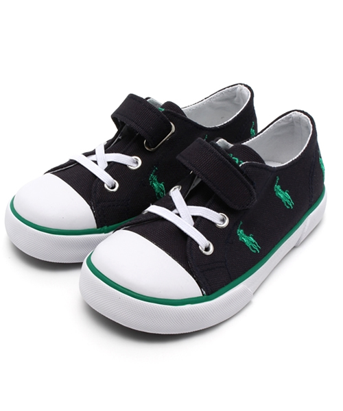 POLO RALPH LAUREN（ポロ ラルフ ローレン）の「ベビー キッズ ポロ ラルフローレン バルハーバー モノグラム刺繍 Polo BAL HARBOUR CAP TOE REPEAT（スニーカー・キッズ・ホワイト/カーキ/ピンク/ネイビー・14cm/16cm/13cm/15cm）」の4枚目の写真