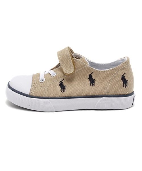 POLO RALPH LAUREN（ポロ ラルフ ローレン）の「ベビー キッズ ポロ ラルフローレン バルハーバー モノグラム刺繍 Polo BAL HARBOUR CAP TOE REPEAT（スニーカー・キッズ・ホワイト/カーキ/ピンク/ネイビー・14cm/16cm/13cm/15cm）」の9枚目の写真