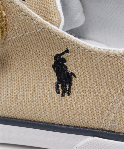 POLO RALPH LAUREN（ポロ ラルフ ローレン）の「ベビー キッズ ポロ ラルフローレン バルハーバー モノグラム刺繍 Polo BAL HARBOUR CAP TOE REPEAT（スニーカー・キッズ・ホワイト/カーキ/ピンク/ネイビー・14cm/16cm/13cm/15cm）」の6枚目の写真