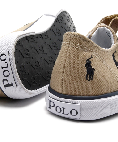 POLO RALPH LAUREN（ポロ ラルフ ローレン）の「ベビー キッズ ポロ ラルフローレン バルハーバー モノグラム刺繍 Polo BAL HARBOUR CAP TOE REPEAT（スニーカー・キッズ・ホワイト/カーキ/ピンク/ネイビー・14cm/16cm/13cm/15cm）」の7枚目の写真
