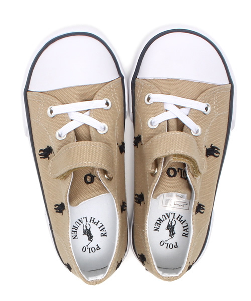 POLO RALPH LAUREN（ポロ ラルフ ローレン）の「ベビー キッズ ポロ ラルフローレン バルハーバー モノグラム刺繍 Polo BAL HARBOUR CAP TOE REPEAT（スニーカー・キッズ・ホワイト/カーキ/ピンク/ネイビー・14cm/16cm/13cm/15cm）」の8枚目の写真