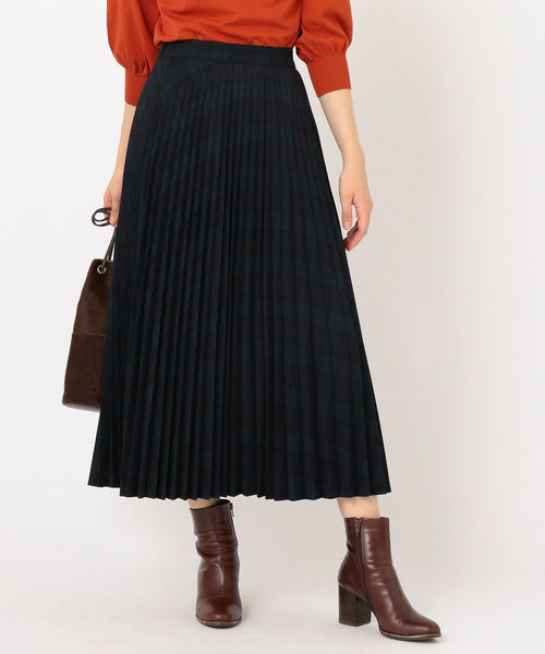 SHIPS（シップス）の「プリーツチェックスカート◇（スカート・レディース・ブラウン/ベージュ系その他/グリーン・ONE SIZE）」の3枚目の写真