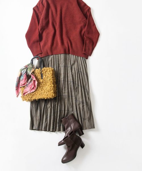 SHIPS（シップス）の「プリーツチェックスカート◇（スカート・レディース・ブラウン/ベージュ系その他/グリーン・ONE SIZE）」の22枚目の写真