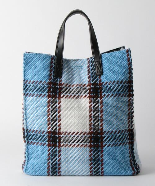 BEAUTY&YOUTH UNITED ARROWS(ビューティーアンドユースユナイテッドアローズ)の「BY∴ チェックビッグトートバック(トートバッグ・レディース・ライトブルー/ダークグリーン・FREE)」の16枚目の写真