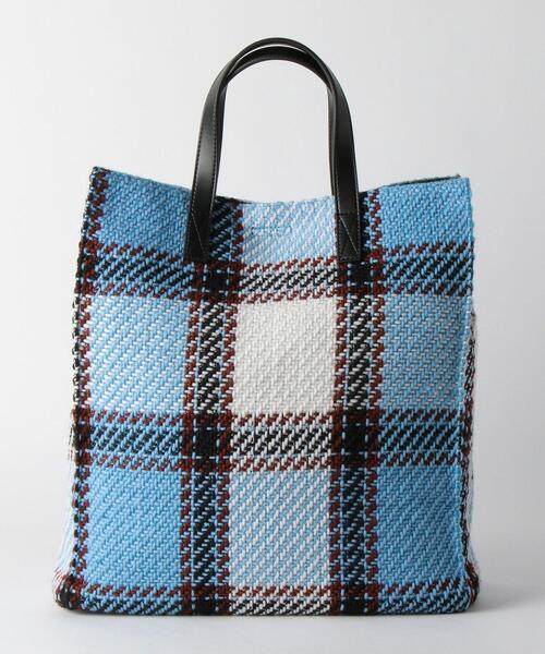 BEAUTY&YOUTH UNITED ARROWS(ビューティーアンドユースユナイテッドアローズ)の「BY∴ チェックビッグトートバック(トートバッグ・レディース・ライトブルー/ダークグリーン・FREE)」の14枚目の写真