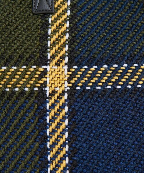 BEAUTY&YOUTH UNITED ARROWS(ビューティーアンドユースユナイテッドアローズ)の「BY∴ チェックビッグトートバック(トートバッグ・レディース・ライトブルー/ダークグリーン・FREE)」の7枚目の写真