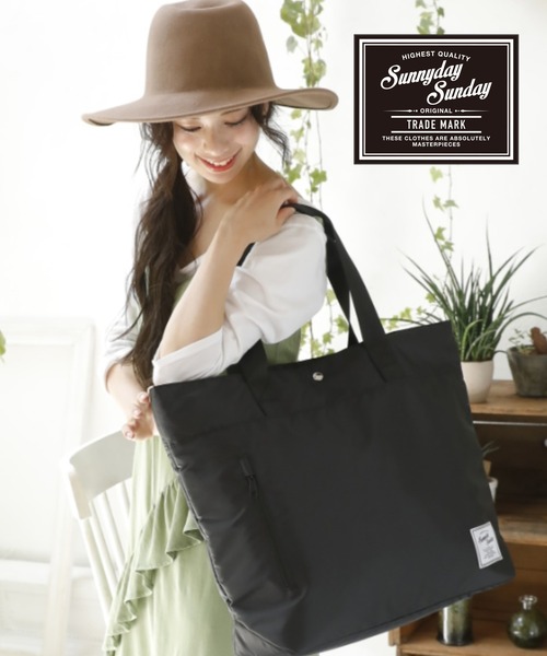 SUNNYDAY SUNDAY(サニーデーサンデー)の「SUNNYDAY SUNDAY トートバッグ(トートバッグ・レディース・ブラック/ネイビー/カーキ/ライム/スカイブルー/オレンジ・FREE)」の19枚目の写真