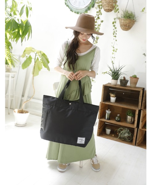 SUNNYDAY SUNDAY(サニーデーサンデー)の「SUNNYDAY SUNDAY トートバッグ(トートバッグ・レディース・ブラック/ネイビー/カーキ/ライム/スカイブルー/オレンジ・FREE)」の7枚目の写真