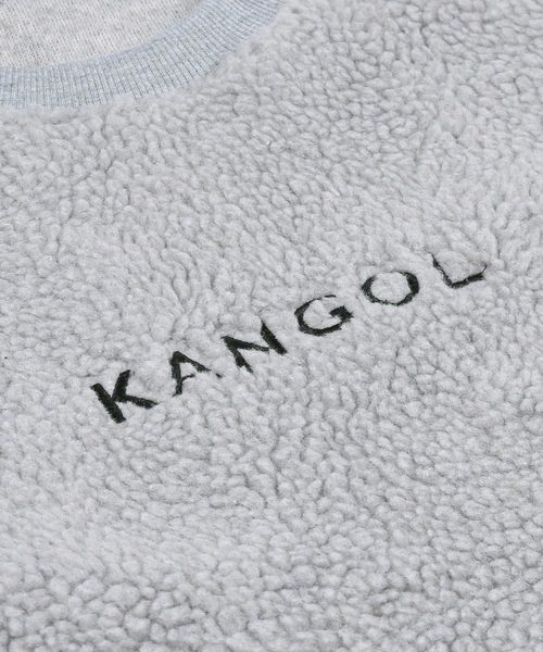 KANGOL(カンゴール)の「KANGOL シープボア オーバーサイズトレーナー フリース ビッグシルエット ドロップショルダー(スウェット・メンズ・オフホワイト/ブラック/杢グレー/キャメル/オリーブ/ネイビー・M/L)」の7枚目の写真