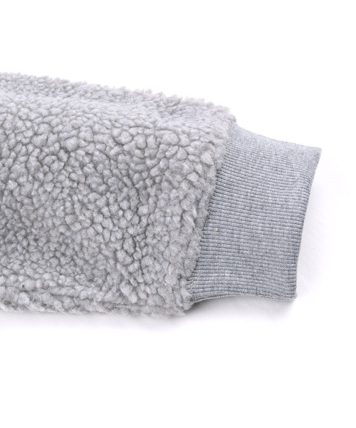 KANGOL(カンゴール)の「KANGOL シープボア オーバーサイズトレーナー フリース ビッグシルエット ドロップショルダー(スウェット・メンズ・オフホワイト/ブラック/杢グレー/キャメル/オリーブ/ネイビー・M/L)」の8枚目の写真