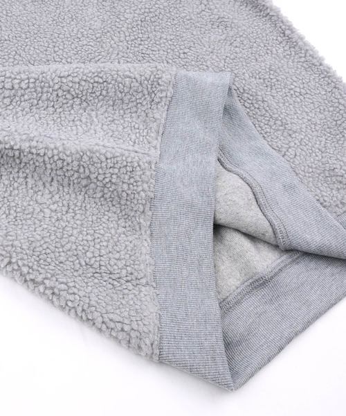 KANGOL(カンゴール)の「KANGOL シープボア オーバーサイズトレーナー フリース ビッグシルエット ドロップショルダー(スウェット・メンズ・オフホワイト/ブラック/杢グレー/キャメル/オリーブ/ネイビー・M/L)」の9枚目の写真