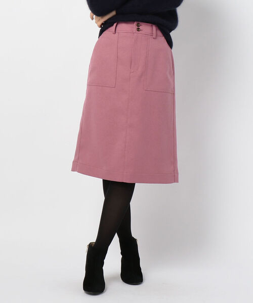 fredy repit（フレディレピ）の「[新色追加]ウーリーカルゼセミタイトスカート（スカート・レディース・ネイビー/カーキ/ピンク/キャメル/オレンジ・38/36）」の4枚目の写真