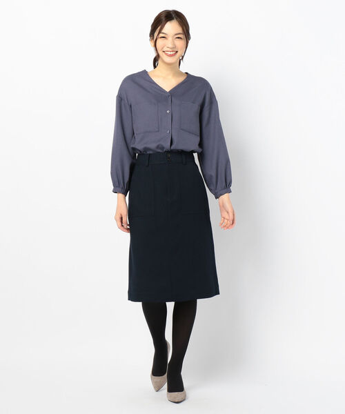 fredy repit（フレディレピ）の「[新色追加]ウーリーカルゼセミタイトスカート（スカート・レディース・ネイビー/カーキ/ピンク/キャメル/オレンジ・38/36）」の16枚目の写真