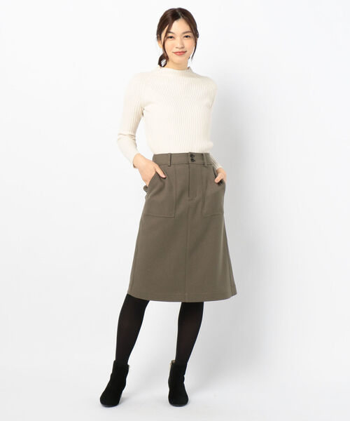 fredy repit（フレディレピ）の「[新色追加]ウーリーカルゼセミタイトスカート（スカート・レディース・ネイビー/カーキ/ピンク/キャメル/オレンジ・38/36）」の17枚目の写真